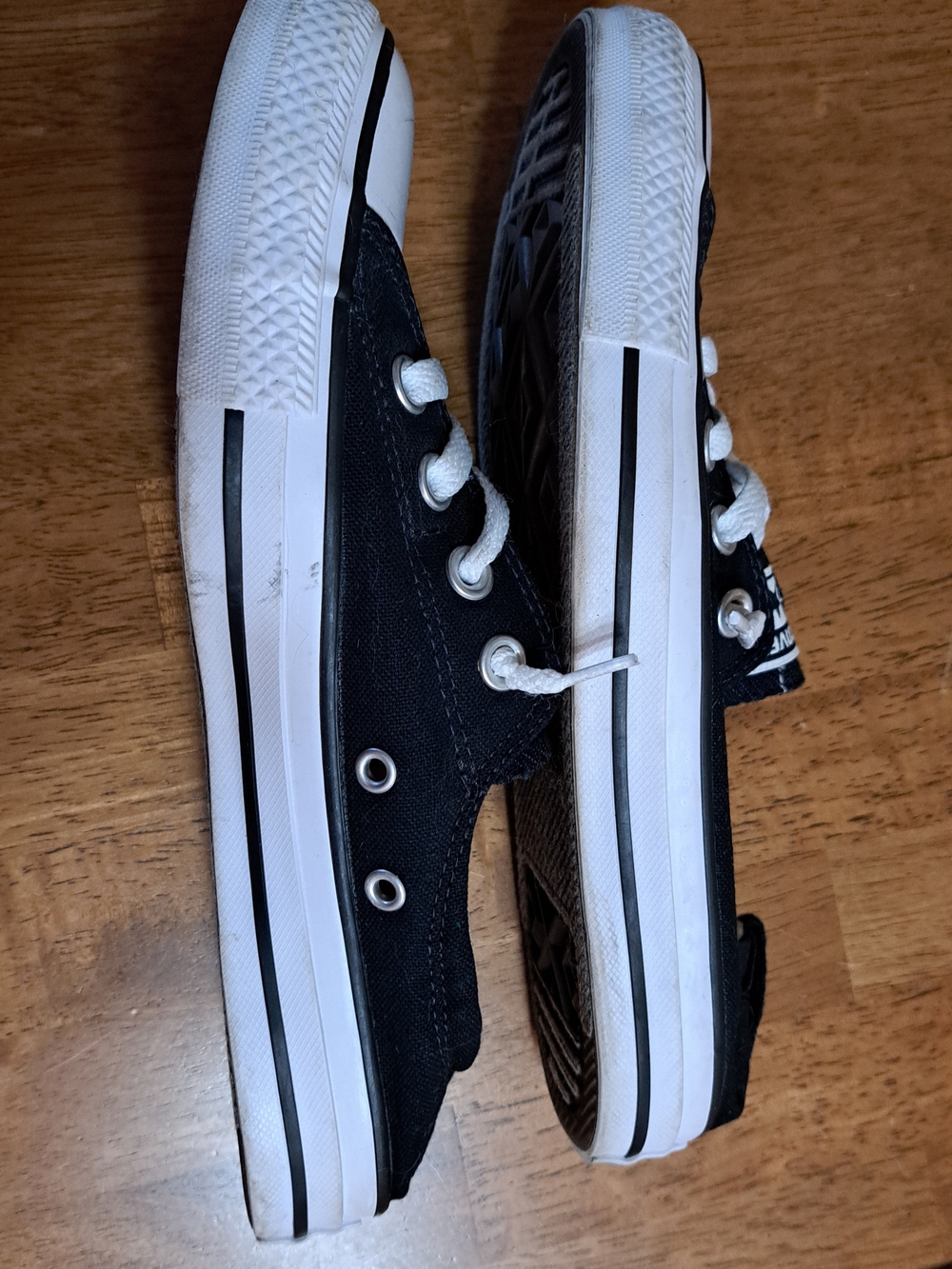 Converse Black & White Low-Top Canvas Sneakers - Picture 5 of 9